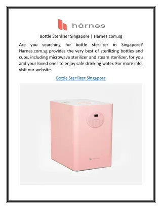 Bottle Sterilizer Singapore Harnes.com.sg
