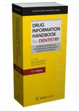 [PDF] READ] Free Lexi-Comp's Drug Information Handbook for Dentistry: Inclu