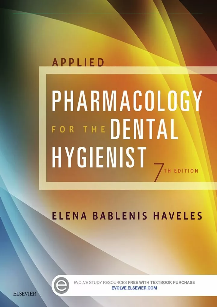 applied pharmacology for the dental hygienist