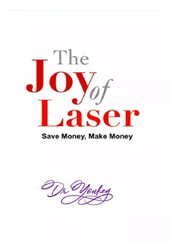 the joy of laser save money make money download