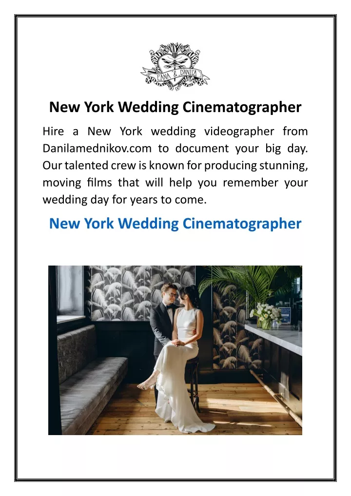 new york wedding cinematographer