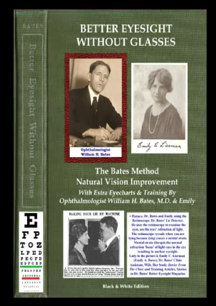 better eyesight without glasses the bates method