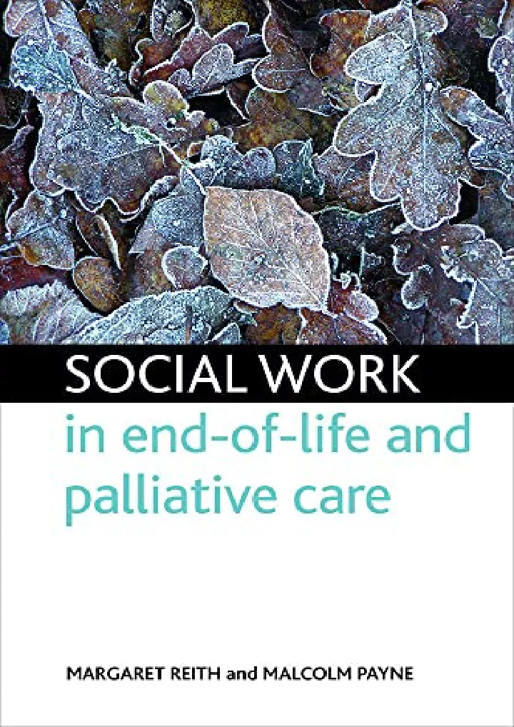 social work in end of life and palliative care