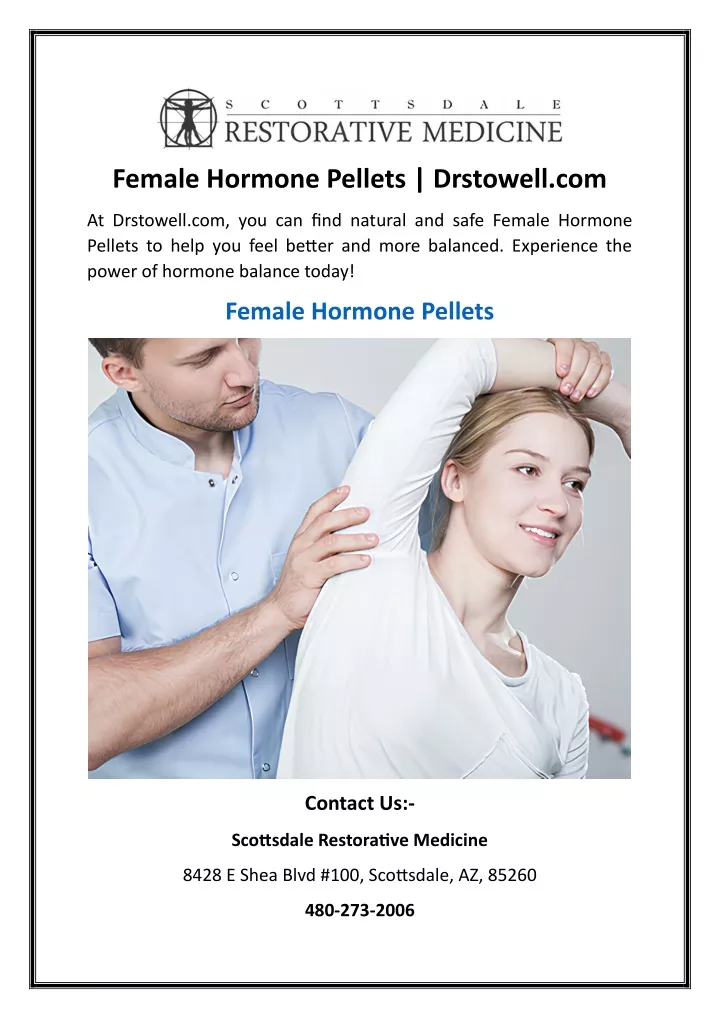female hormone pellets drstowell com