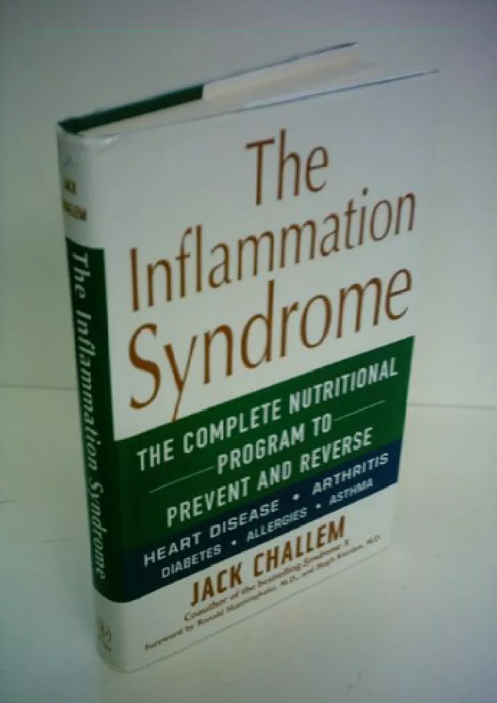 the inflammation syndrome your nutrition plan