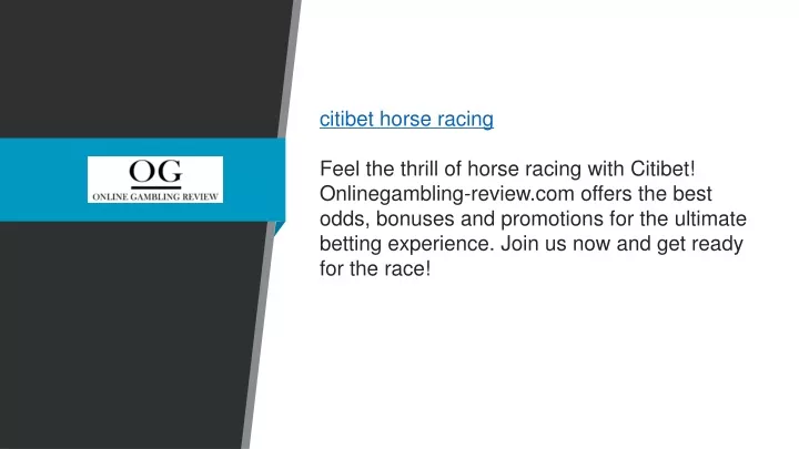 citibet horse racing feel the thrill of horse