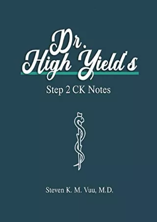 READ/DOWNLOAD Dr. High Yield’s Step 2 CK Notes ipad