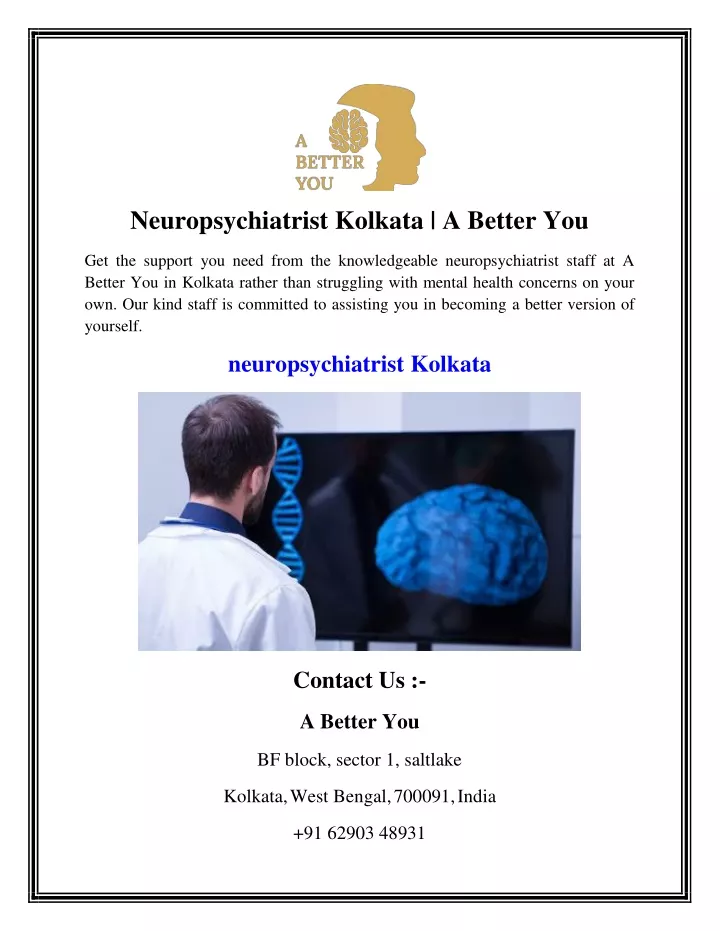 neuropsychiatrist kolkata a better you