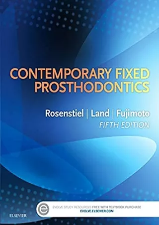 [PDF] DOWNLOAD FREE Contemporary Fixed Prosthodontics kindle