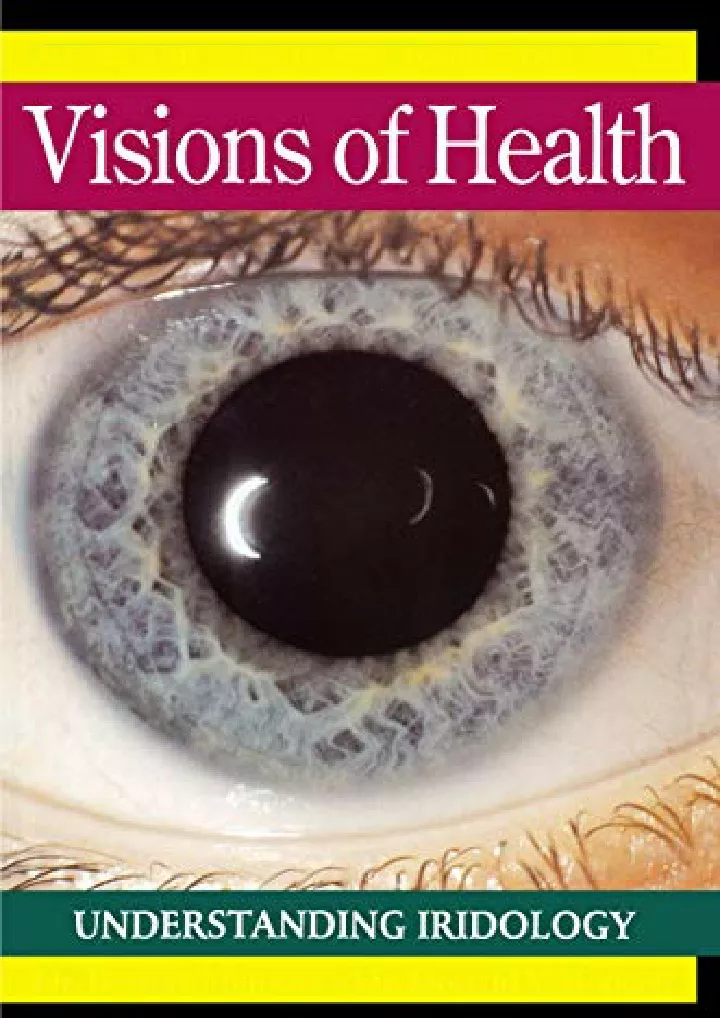 visions of health understanding iridology
