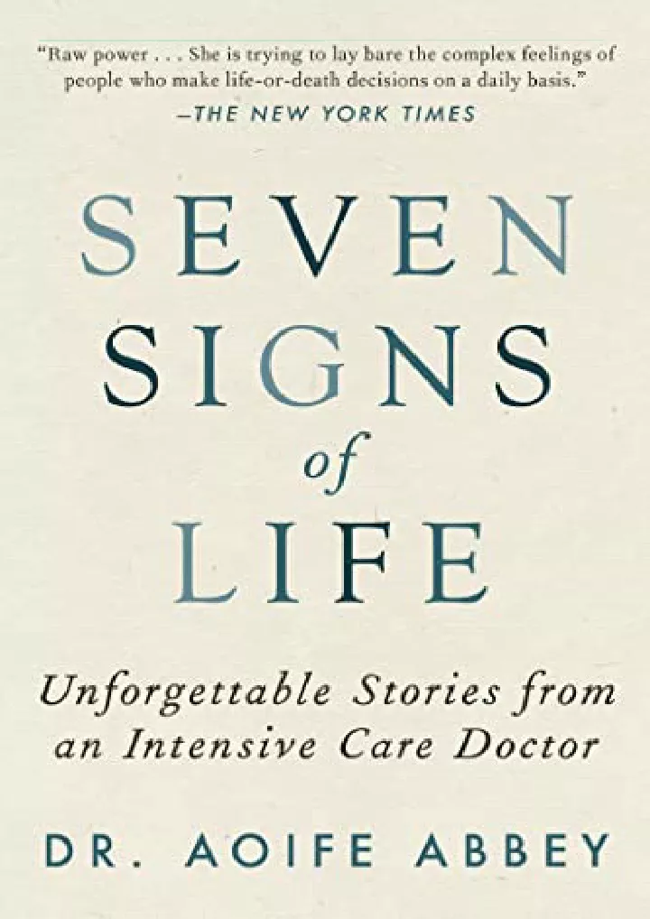 seven signs of life unforgettable stories from