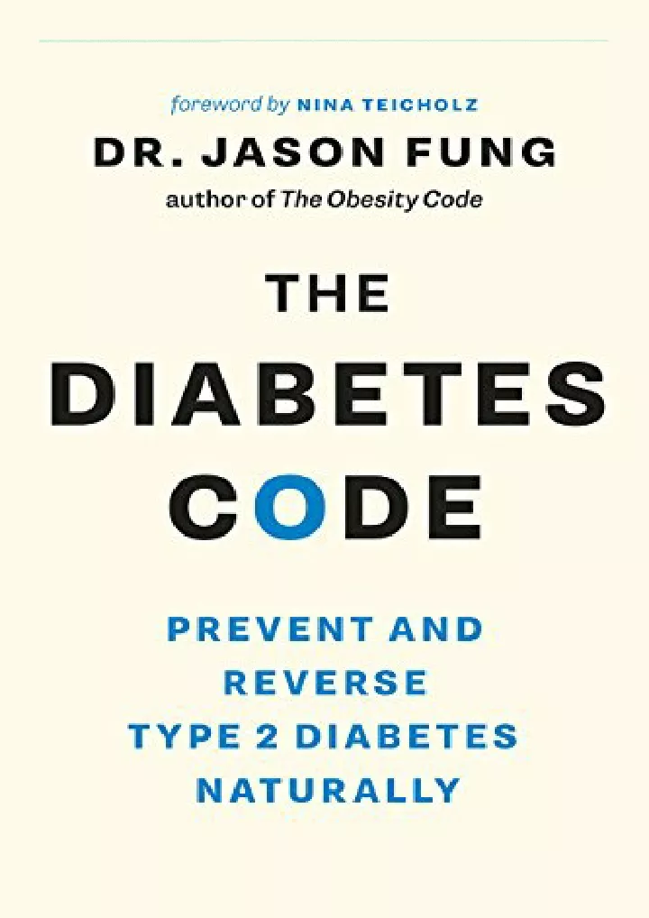 the diabetes code prevent and reverse type