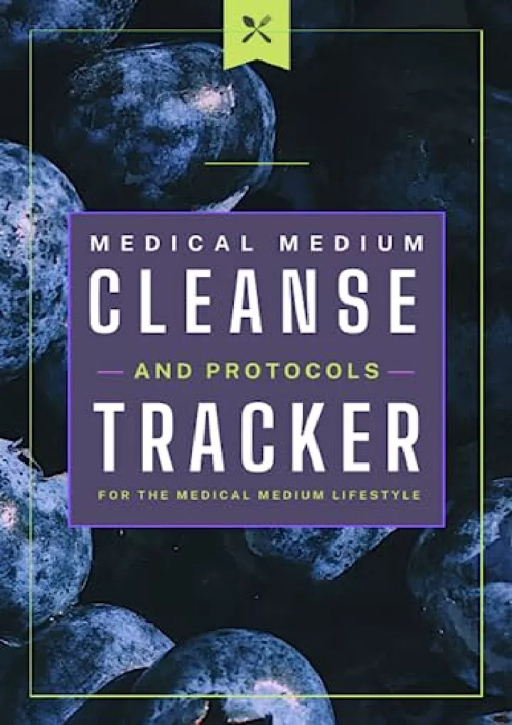 medical medium cleanse and protocols tracker