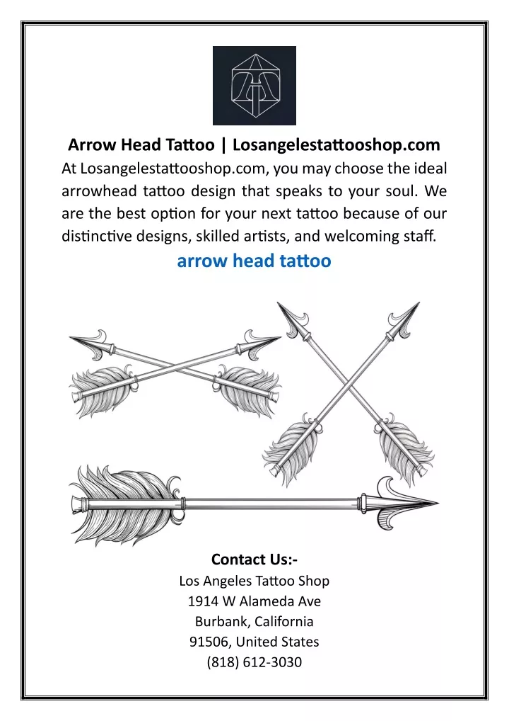 arrow head tattoo losangelestattooshop