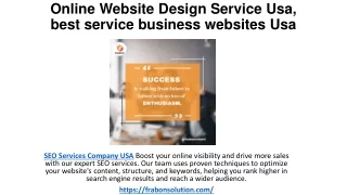 online website design service Usa, best service business websites Usa