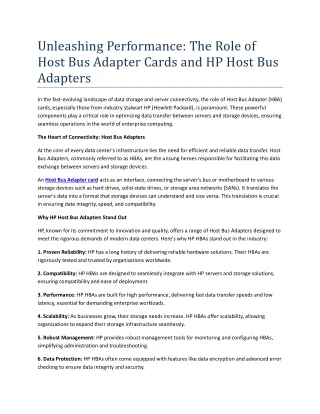 unleashing performance the role of host