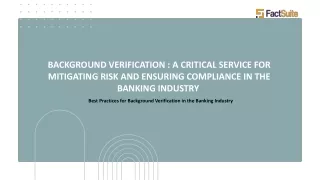 background verification a critical service