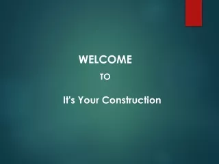 welcome to