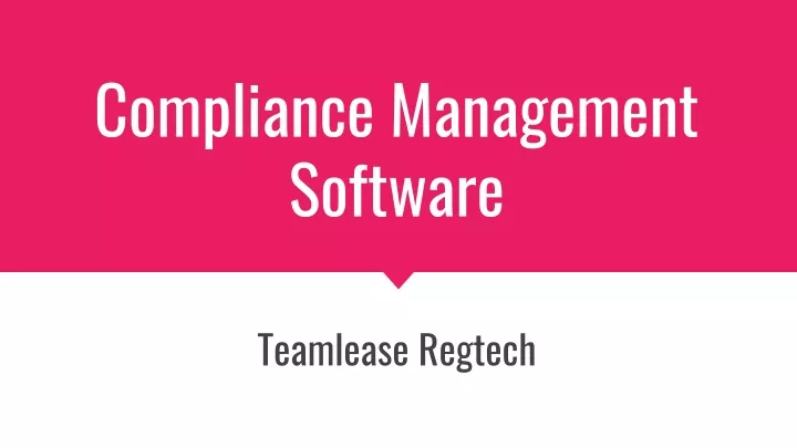 compliance management software