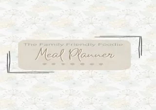 EPUB DOWNLOAD 6 Month Family Friendly Meal Planner with Sample Meal Plan