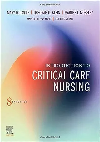 Download Book [PDF] Introduction to Critical Care Nursing