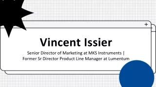 Vincent Issier - Problem Solver and Creative Thinker