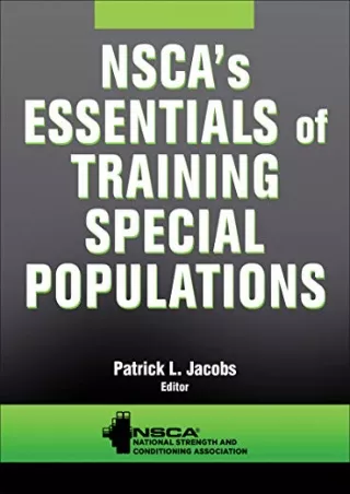 Read ebook [PDF] NSCA's Essentials of Training Special Populations