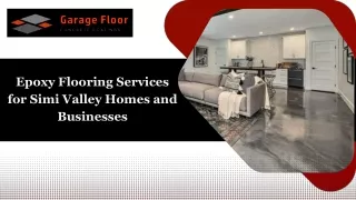 Epoxy Flooring Services for Simi Valley Homes and Businesses