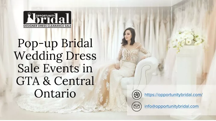 pop up bridal wedding dress sale events