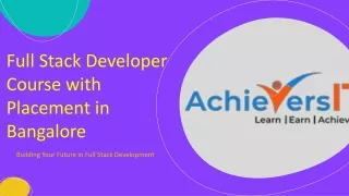 Full-Stack Development Certification Training in Bangalore | AchieversIT