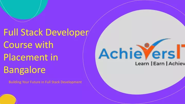 full stack developer course with placement