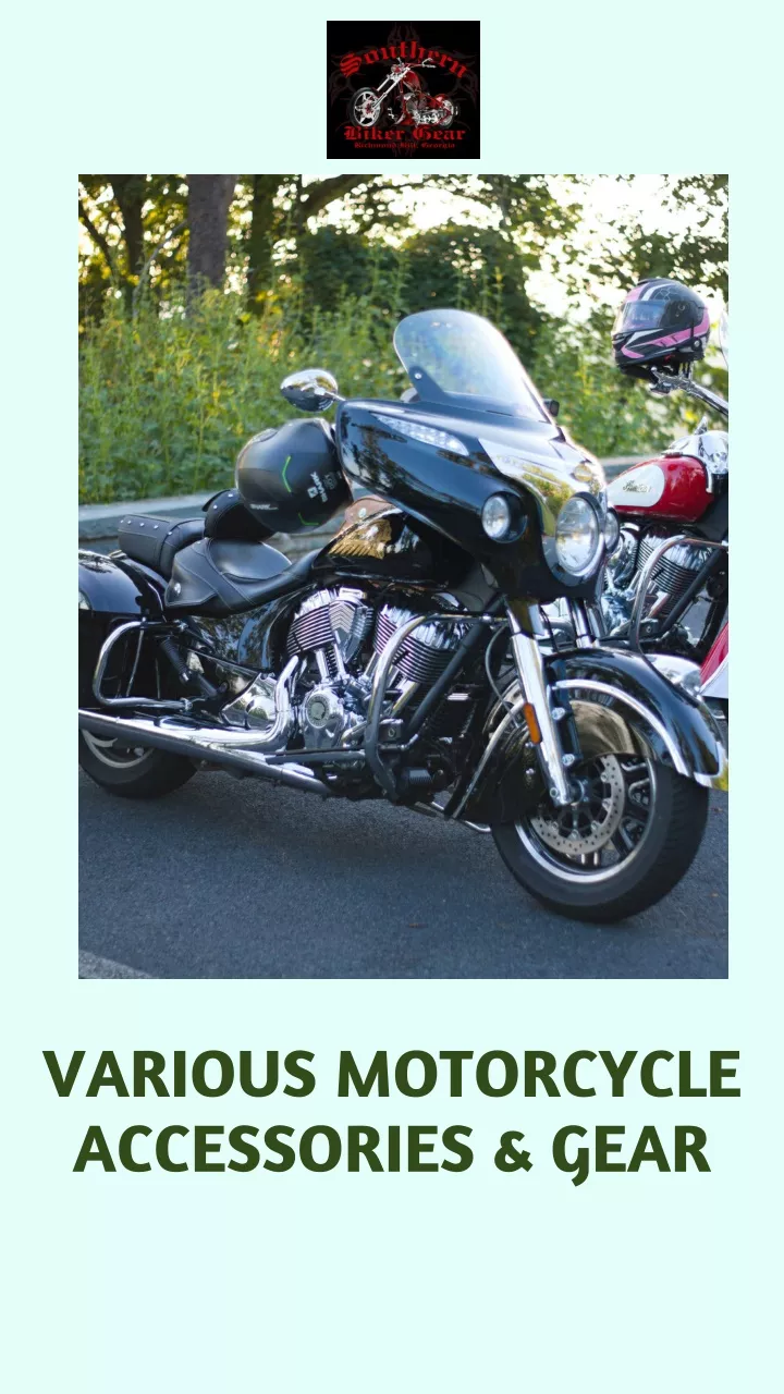 various motorcycle accessories gear