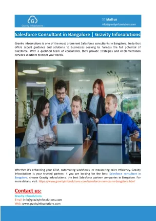 salesforce consultant in bangalore gravity
