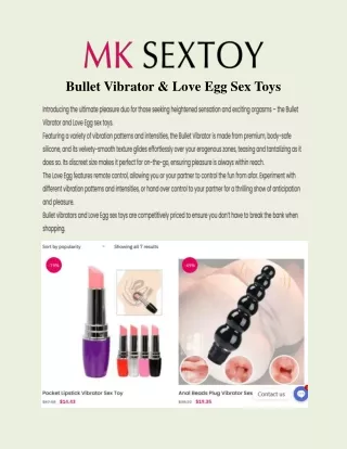 Bullet Vibrator & Love Egg Sex Toys - Mksextoy