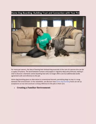home dog boarding building trust and connection
