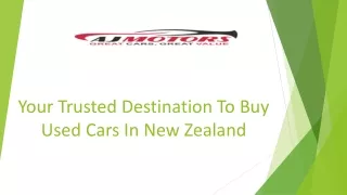 Your Trusted Destination To Buy Used Cars In New Zealand