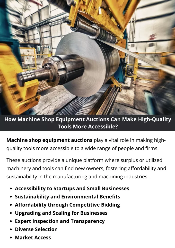 how machine shop equipment auctions can make high