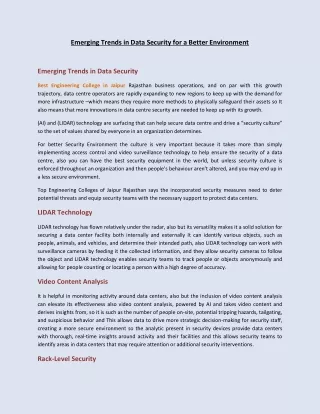 emerging trends in data security for a better