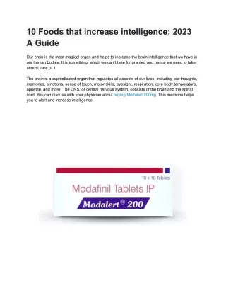 10 foods that increase intelligence 2023 a guide