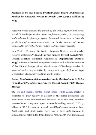 analysis of us and europe printed circuit board