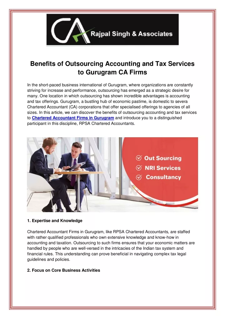 benefits of outsourcing accounting