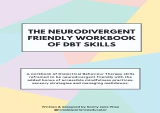 DOWNLOAD PDF The Neurodivergent Friendly Workbook of DBT Skills