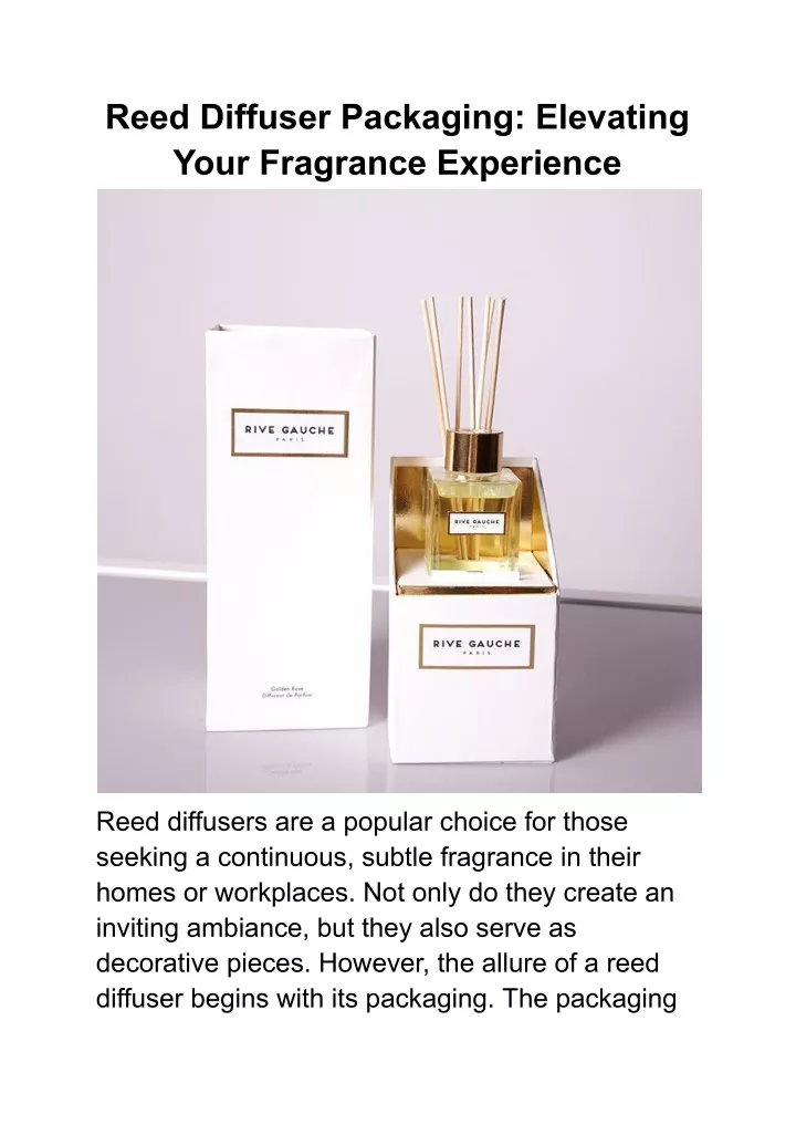 reed diffuser packaging elevating your fragrance