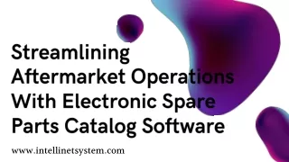 streamlining aftermarket operations with