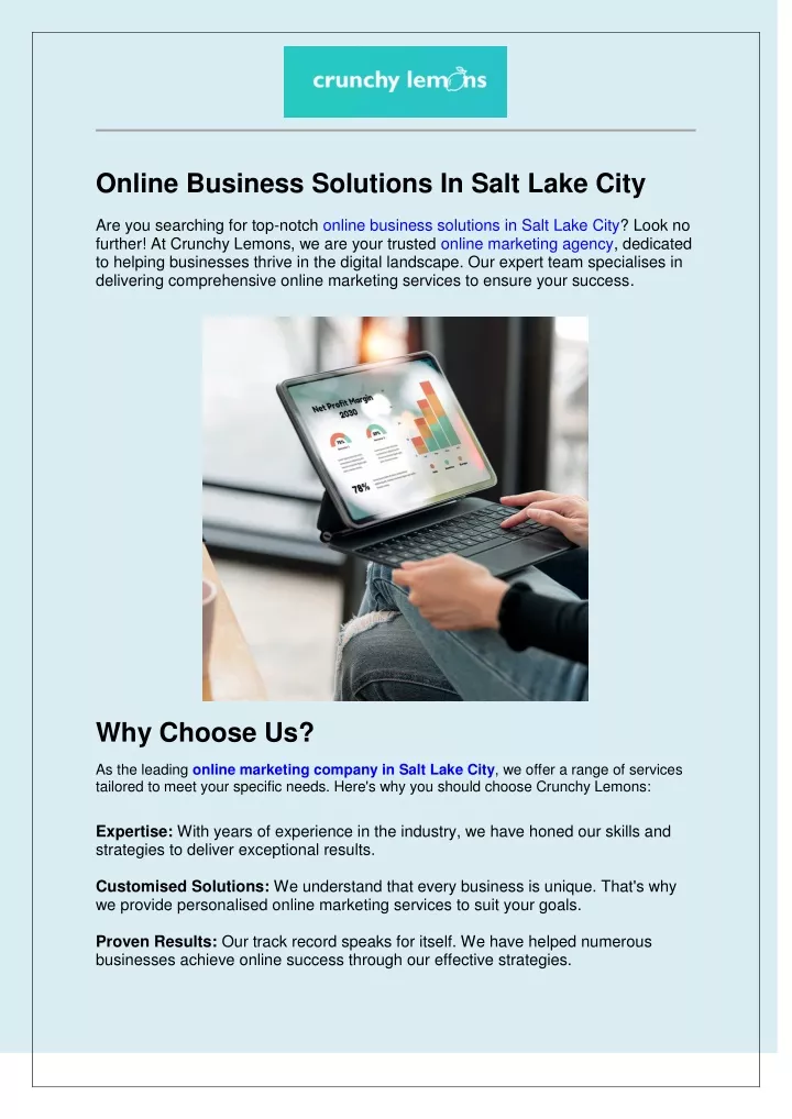 online business solutions in salt lake city