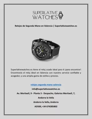 relojes de segunda mano en valencia