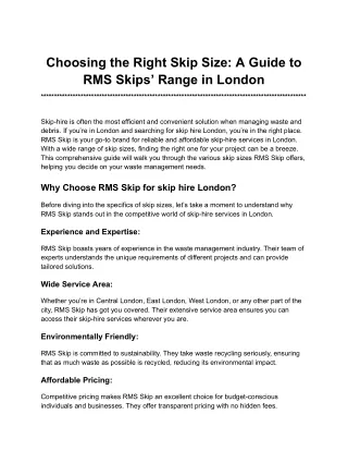 Choosing the Right Skip Size_ A Guide to RMS Skips’ Range in London