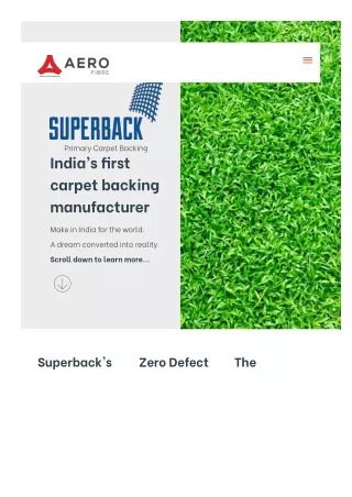 Superback Carpet Backing manufactures in india