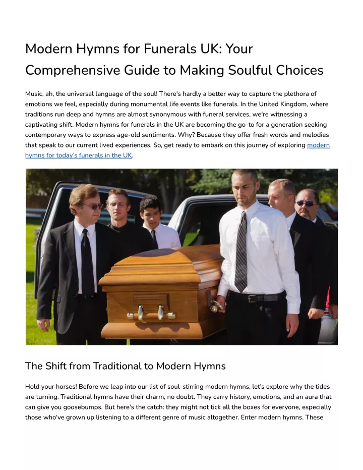 modern hymns for funerals uk your comprehensive