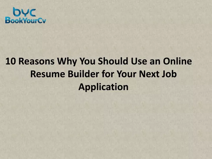 10 reasons why you should use an online resume